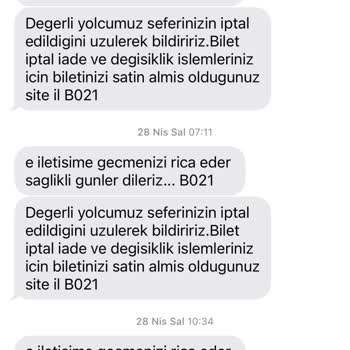 Zümrüt Turizm İptal Edilen Otobüs Bileti Ücretinin Gecikmeli İadesi Ve Bilgilendirme Talebi
