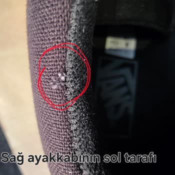 FLO Online Mağazasında Dikiş Atan Vans Sneaker İçin Hızlı Değişim Ve İade Talebi