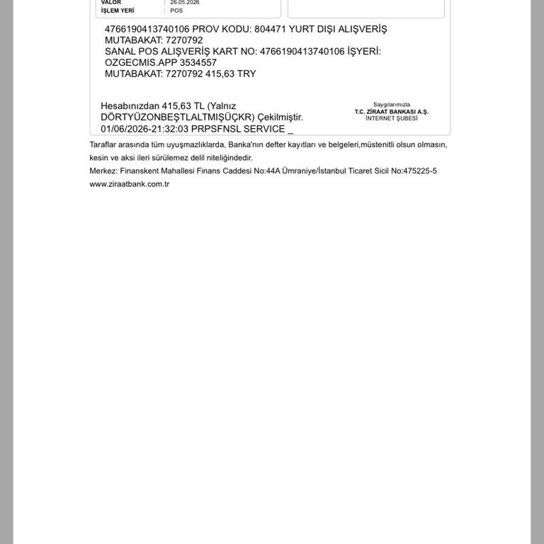 Üyelik Onayı Olmadan Ücretli Çekim Yapıldı Ve Firmadan Yanıt Gelmedi
