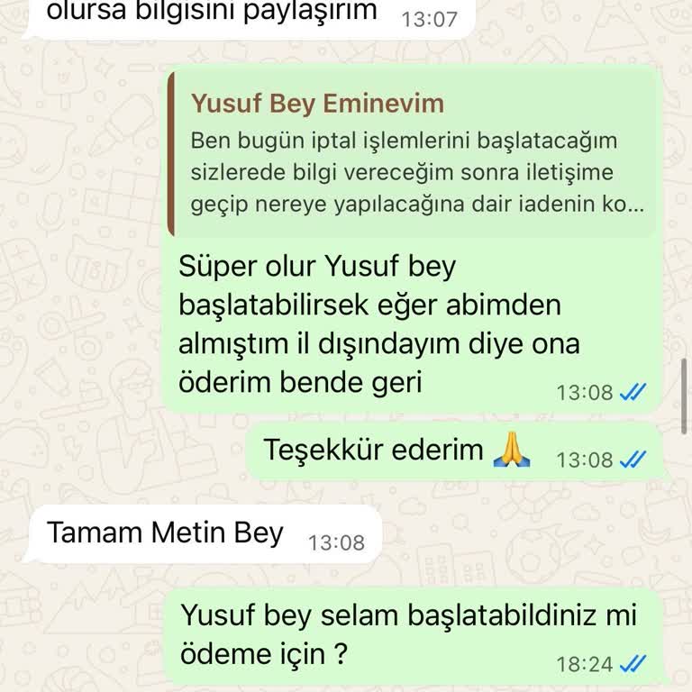 Eminevim Şirinevler Üyeliği İptal Edilmedi Ve 50.000 TL Ücret İadesi Yapılmadı