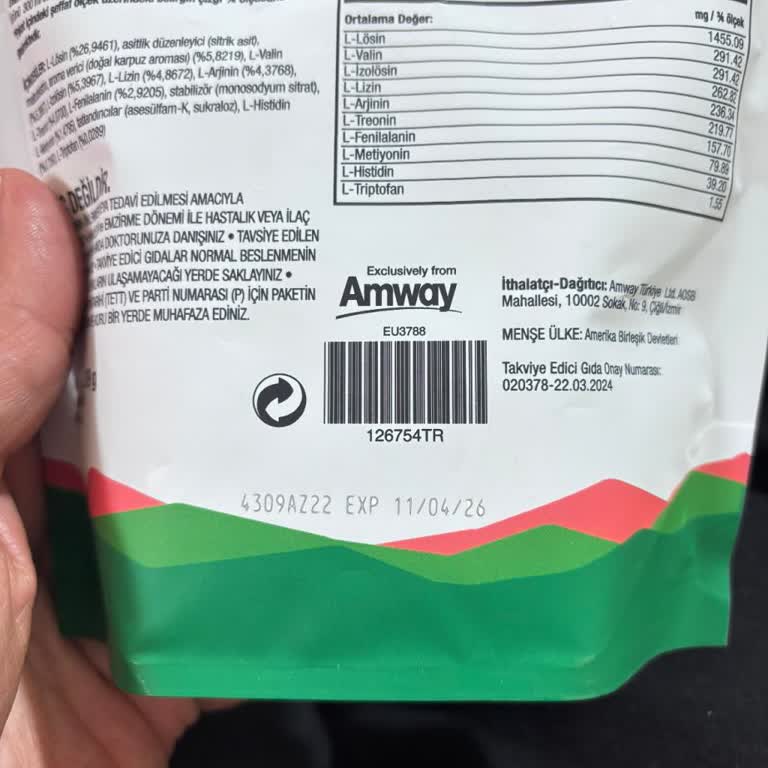 Amway Sağlık Sorunu Yaratılan Takviye Ürünün Ücretsiz İadesi ve Sorumluluk Talebi