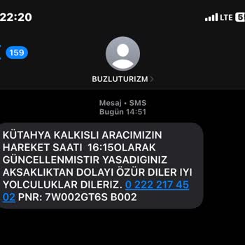 Buzlu Turizm Kütahya Ve İzmir Seferinde 7 Saatlik Gecikme Ve Hizmet Yokluğu