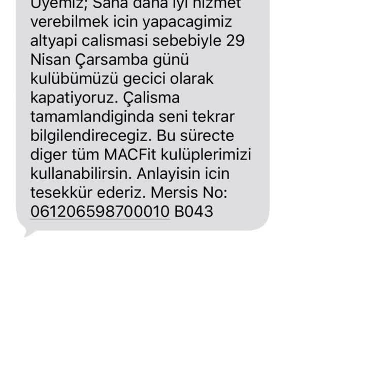 Macfit | İstanbul Anadolu 1 Aydır Hiçbir Şekilde Hizmet Alamıyorum