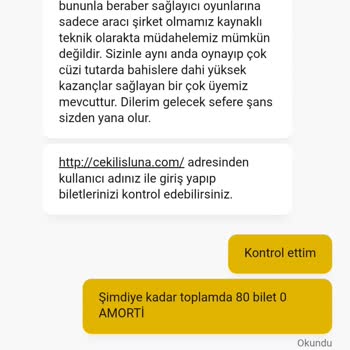 Lunabet Şeffaf Olmayan Çekiliş Sonuçları Ve 40 Bin Tl Kayıp