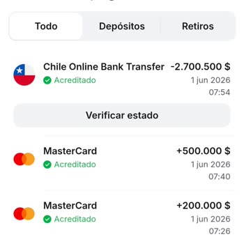 Retiro de dinero no acreditado en 1Win, exijo revisión y solución