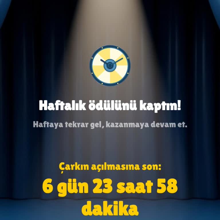 Giftbank Uygulamasında Çark Çevirme Hakkı Tanımlanmadı