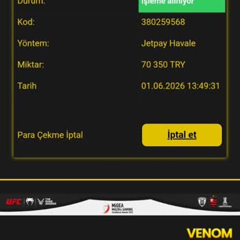 Venombet 70.350 TL Kazancım Haksızca Silindi Ve Çekimim Keyfi Olarak Reddedildi