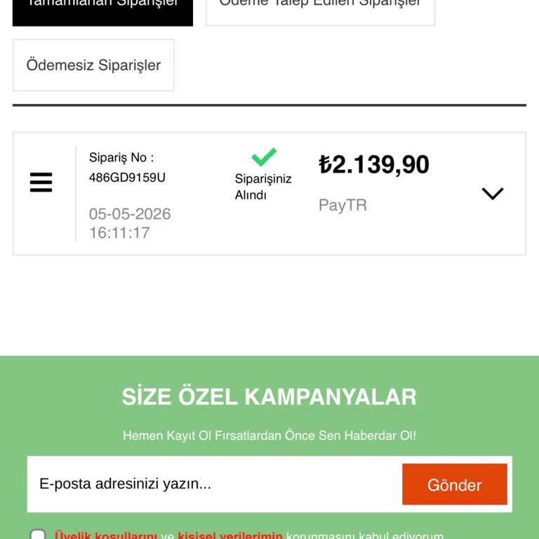 Dermoak Kargoya Hiç Verilmedi Ve Tarafıma Hiçbir Ürün Ulaşmadı