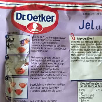 Dr. Oetker Çilek Jölesi Talimatları Yanıltıcı, Kıvamı Asla Tutmuyor