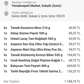 Yanlış Peynir Siparişi İadesi Ve Geri Ödeme Cevapsız