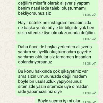 Ezgi Çağlayan Misafir Girişi Alışverişinde İade Butonu Yok, Cayma Hakkım Reddedildi