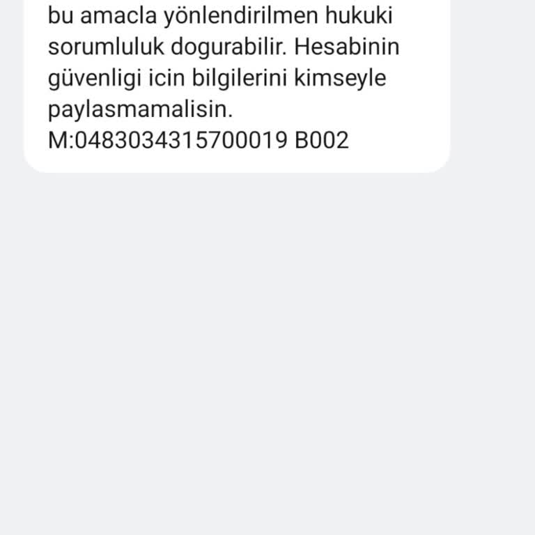 Iyzico'dan Hesap Yokken Gelen Güvenlik Uyarısı SMS'i