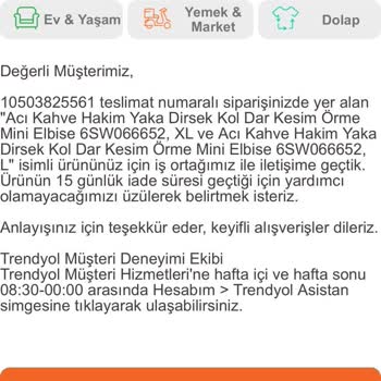 Trendyol'da Resmi Tatilde İade Butonu Çıkmadı, Yasal Cayma Hakkım Engellendi