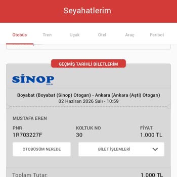 Yanlış Seçilen Sefer İçin İptal Hakkının Reddedilmesi Ve 1.000 TL İadesi Talebi