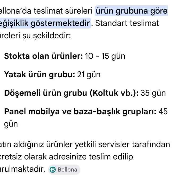 Sehpa Siparişimin Teslim Edilmemesi Ve Açık Bir Teslim Tarihi Olmaması