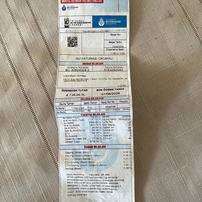 Arızalı Sayaç Nedeniyle Aşırı Yüksek Su Faturası Ve İtirazımın Reddedilmesi
