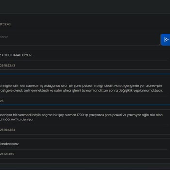 Hatalı VP Kodu Nedeniyle 425 TL İadesi Talebi