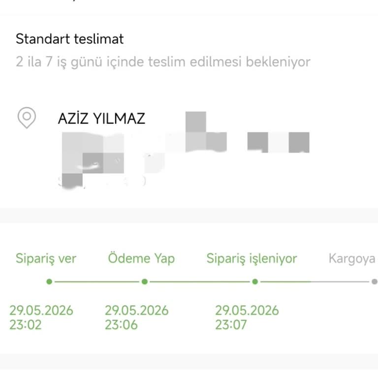 Taahhüt Edilen Teslimat Süresi Aşılmış Ve Bilgilendirme Yok