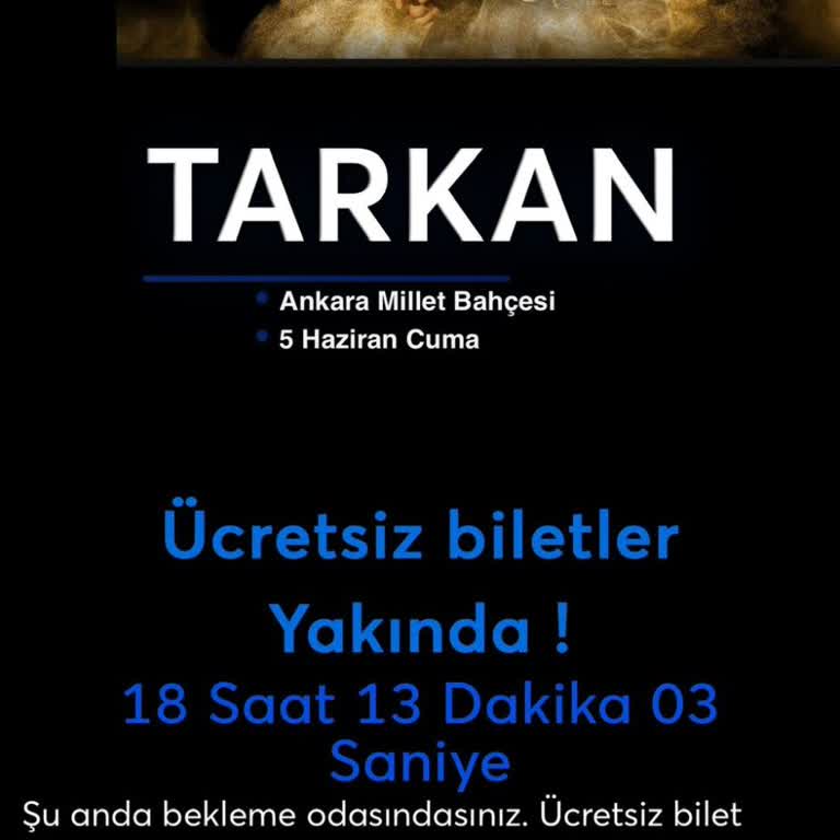 Biletix Ücretsiz Tarkan Konseri Sıra Sistemi Haksız Ve Bilgilendirme Yok