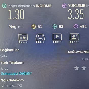 Türk Telekom Taahhüt Edilen 100Mbps Hıza Ulaşılamıyor Ve DSL Bağlantısı Sürekli Kesintili
