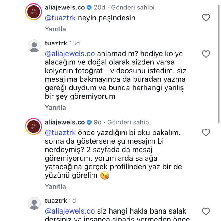 Instagram Üzerinde Alınan Aşağılayıcı Cevap Ve Müşteri Hakları İhlali