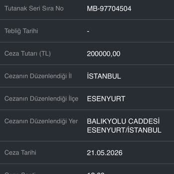 Delilsiz 336.000 TL’lik Trafik Cezasına İtiraz
