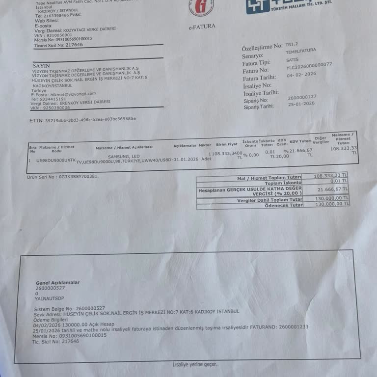 Samsung Televizyon Kampanya Geri Ödemesi Yüklenmedi