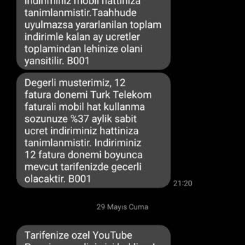 Türk Telekom Youtube.com Premium Hediye Sözünün Yerine Getirilmemesi Ve Müşteri Temsilcisinin Tutumu
