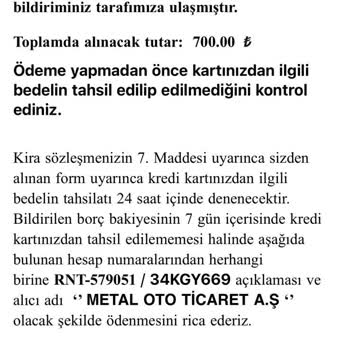 Kiralanan Araç İçin HGS Ücretleri Yetkisiz Çekildi