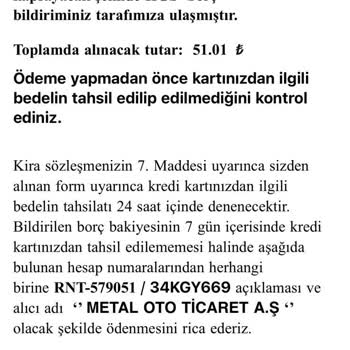 Kiralanan Araç İçin HGS Ücretleri Yetkisiz Çekildi