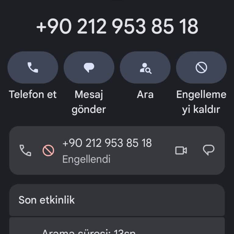 02129538518 Tarafından Aranma
