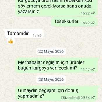 Kalitesiz Ürün Ve Gizli Değişim Kargo Ücretiyle Yanıltıldım