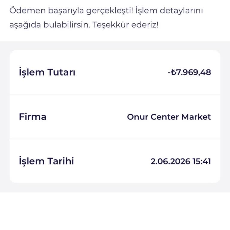 Onur Center Market’te Yemek Kartı İle Alışverişte Haksız Ek Ücret İadesi Talebi