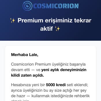 İzinsiz Cosmicorion Premium Aboneliği Hesabımdan 3.253 TL Çekti