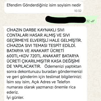 LED Arızasına Garanti Dışı İddia Ve 720 TL Ücret Talebi