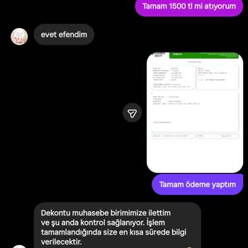 Ödenen 1500 TL’nin İadesi Ve Instagram Sayfasının İncelenmesi Talebi