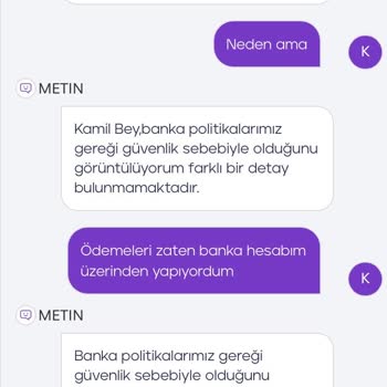 Kredi Kartım Açıklamasız Kapatıldı, Açıklama Ve Yeniden Açılma İstiyorum