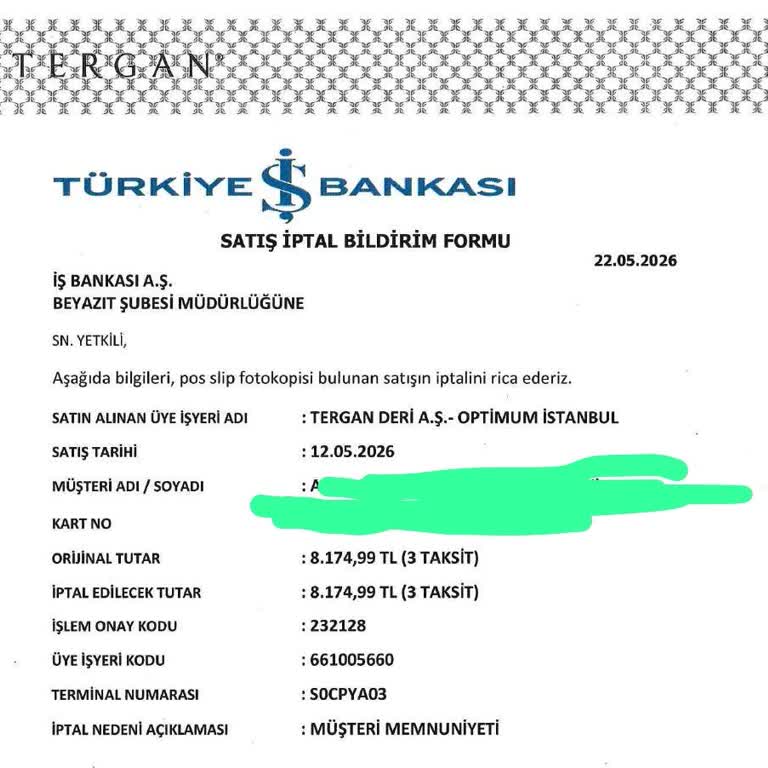 İade Görünmüyor Ve İş Bankası Taksitleri Çekmeye Devam Ediyor