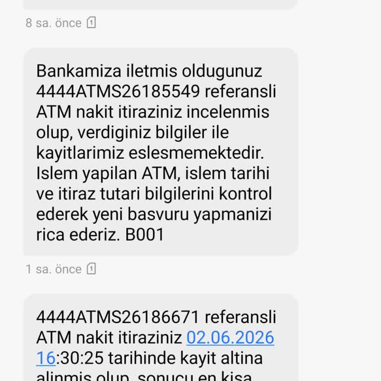 Ziraat Bankası ATM’sinde Para Eksikliği Ve İade Talebi
