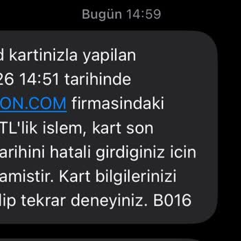 Ek Kartımda Hatalı Provizyon Ve Decathlon Sipariş Sorunu