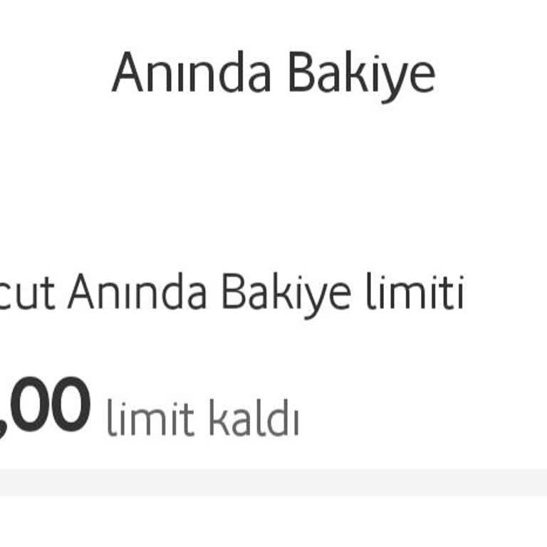 Anında Hazır Limit Hakkımın Gözden Geçirilmesi Talebi