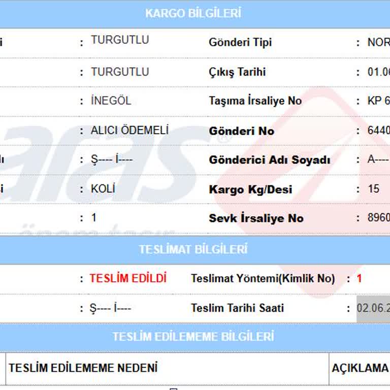 Aras Kargo'da Teslim Edildi Görünen Kargo Elime Ulaşmadı