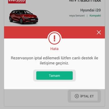 Ödeme Alındı, Rezervasyon Oluşmadı; İkinci Araç Kiralama İptal Edilemiyor