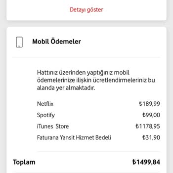 Vodafone Apple Mağazası Ücretlerinin Yetkisiz Fatura Yansımaları Ve İade Talebi