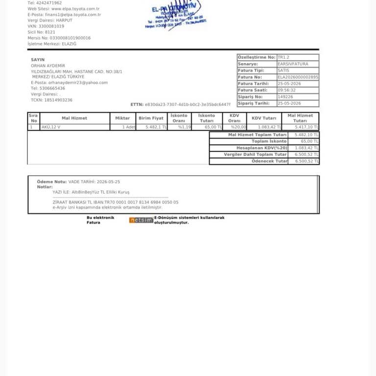 Garanti Dışı Ani Akü Boşalması Ve Ücretli Değişim Şikayeti