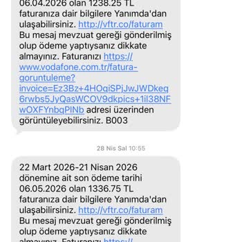 Vodafone'dan Yanıltıcı 1.336 TL Borç Bildirimi Ve Ödeme Sorunu