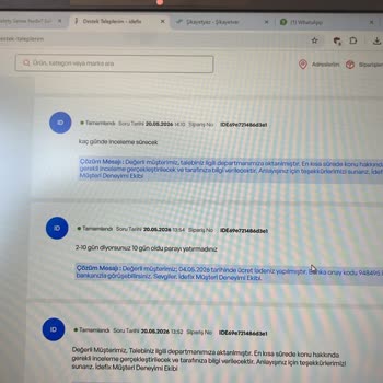 İade Sürecindeki Belirsizlik Ve Para İadesi Gelmedi
