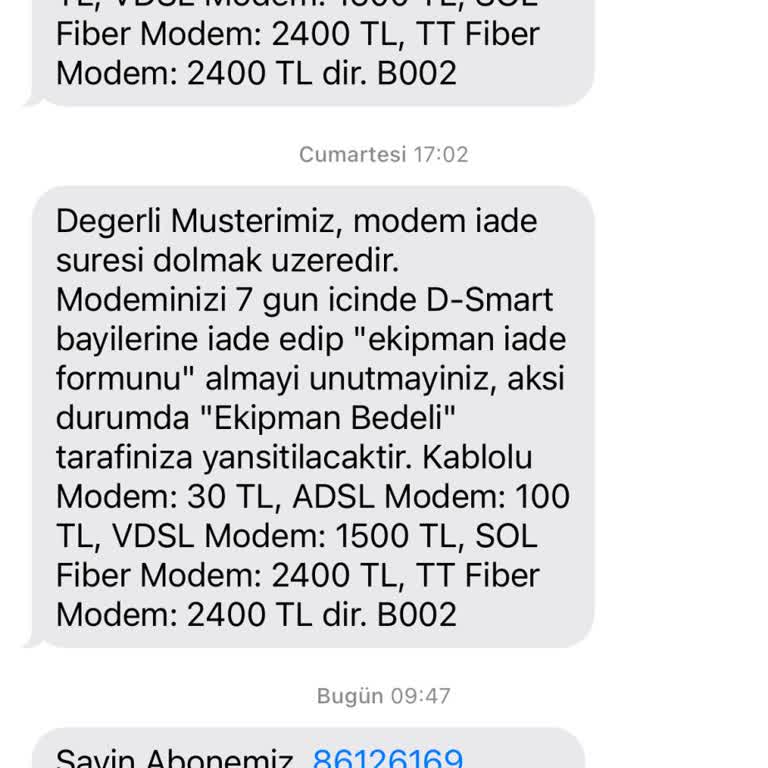 Altyapı Eksikliği Nedeniyle Kullanılamayan D‑Smart İnterneti İçin Fatura İptali Ve Abonelik Sonlandırma Talebi