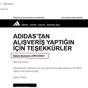 Adidas'tan Geciken Siparişim Ve Açıklama Eksikliği