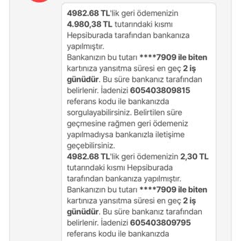 İade Edilen Tutarlar Kartımda Borç Olarak Görünüyor